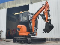 Excavator Crawler Fullwin 3 Ton 11.8kW Mini Digger 0.025m3 Bucket Alat Berat Konstruksi Pemindahan Tanah Kehutanan