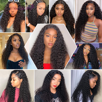 Perruques en cheveux humains lisses HD de 30 pouces, vente en gros Alibaba, perruques complètes en dentelle, perruques frontales en dentelle pour femmes noires