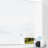 Stores enrouleurs motorisés automatiques de luxe Tuya WiFi Smart Remote Control, sans perçage, sans outils, pour fenêtre moderne