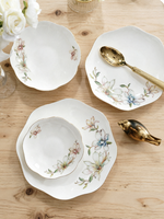Service de table bohème de luxe 50 pièces en porcelaine fine, peint à la main, personnalisable, écologique, résistant au lave-vaisselle, idéal pour mariages et banquets