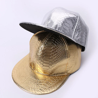 6 panel topi snapback klasik topi kulit hip hop datar uniseks dewasa dapat disesuaikan topi bisbol pria