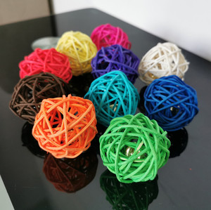 Eco-Friendly Rattan Bell Ball Cat <b>Toy</b> with <b>Sounding</b> Feature 5cm Size - Product Image 4