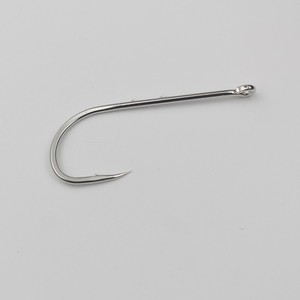 50 pezzi doppio schienale curvo spinato alla moda gancio da pesca mare a manico lungo sfuso in acciaio ad alto tenore di carbonio passante a bocca storta spigola - Product Image 5