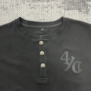 TS3692 Maglietta <span class=keywords><strong>Termica</strong></span> Casual Henley con Bottoni, T-shirt Ricamata Premium 100% Cotone, Camicia a Maniche Lunghe da <span class=keywords><strong>Uomo</strong></span> - Product Image 2