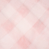 Plaid en fausse fourrure à motif à carreaux, rose et marron, doux pour la peau, 380 g/m², haut de gamme, confortable, thème festif, idéal pour offrir