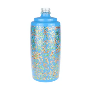 Botella de agua de vidrio cuadrada personalizada, frasco de vino esmerilado elástico de 500ml, barato, superventas