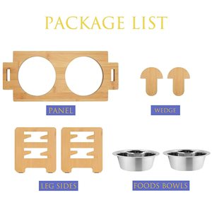 New Arrival Adjustable Raised <strong>Stand</strong> <strong>with</strong> Non-Slip Feet Elevated <strong>Dog</strong> &amp; Cat <strong>Bowl</strong> Feeder 2 Stainless Steel <strong>Bowls</strong> for Pets - Product Image 6