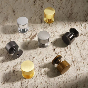 Witte Ladekast Handvat Keukenknoppen Handgrepen Voor Meubels Zwarte Knoppen Rond - Product Image 1