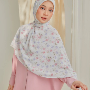 ผ้าโพกหัวมุสลิมอิสลามสไตล์คลาสสิกสำหรับสตรีผ้าพันคอฮิญาบพิมพ์ลายดอกไม้แบบดิจิตอล - Product Image 3