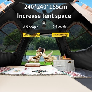 Tente à double couche automatique en tissu Oxford avec revêtement noir <span class=keywords><strong>2</strong></span>-en-1, <span class=keywords><strong>abri</strong></span> pliable portable à ouverture rapide pour le camping et la plage - Product Image 3