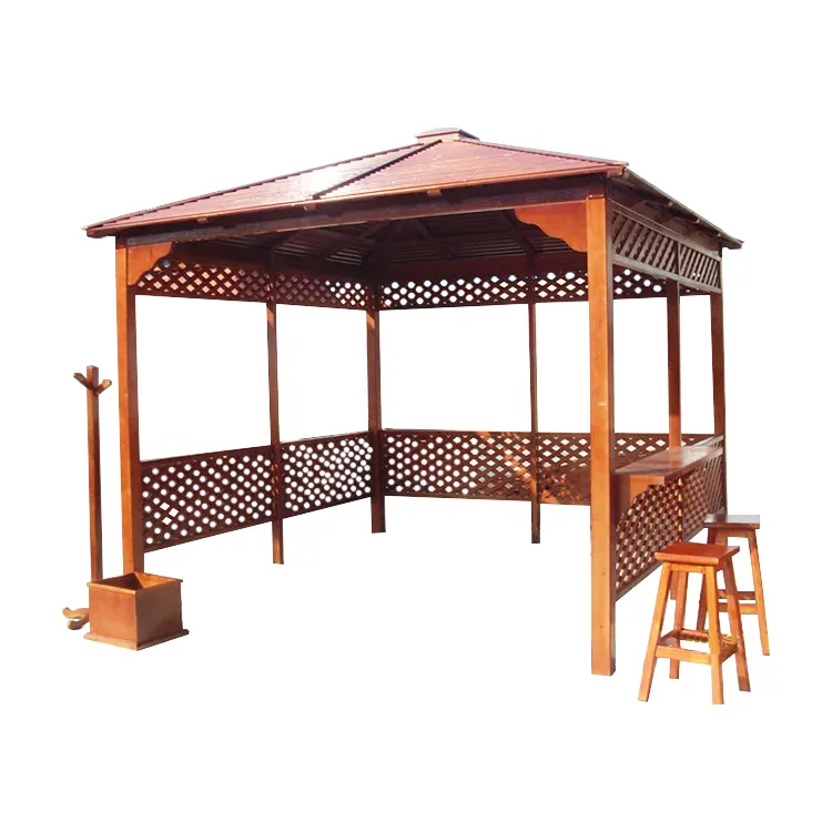 Gazebo Taman Portabel dengan Meja Bar dan Kursi Bar