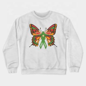 2025 Latest Design Solid Colour Custom Print <b>Butterfly</b> Crew Neck Sweatshirts Long <b>Sleeves</b> Cotton/Polyester for Adults Digital - Product Image 2