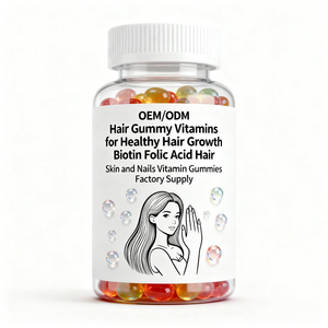 OEM/ODM <strong>Hair</strong> Gummy <strong>Vitamins</strong> for Healthy <strong>Hair</strong> Growth Biotin Folic Acid <strong>Hair</strong> <strong>Skin</strong> and <strong>Nails</strong> <strong>Vitamin</strong> Gummies Factory Supply - Product Image 1
