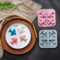 Chambre petit avion en forme de bac à glace en Silicone moule outil de cuisson carré réutilisable pour bricolage gâteau chocolat et savon décorations
