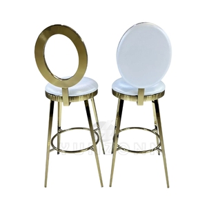 Tabouret <span class=keywords><strong>de</strong></span> <span class=keywords><strong>bar</strong></span> haut <span class=keywords><strong>de</strong></span> gamme moderne avec cadre en acier inoxydable, <span class=keywords><strong>coussin</strong></span> en cuir nordique, garantie <span class=keywords><strong>de</strong></span> 3 ans pour un usage commercial et domestique - Product Image 6