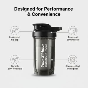 Bouteille <span class=keywords><strong>Sport</strong></span> Personnalisée 500ml en PP sans BPA avec Boisson Directe et Mélangeur, Couvercle pour Salle de <span class=keywords><strong>Sport</strong></span>, Fitness et Activités Sportives - Product Image 3