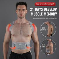 Correcteur de posture portable VBOSI 1002 en métal robuste avec maille respirante à haute élasticité pour la protection du dos et de la nuque