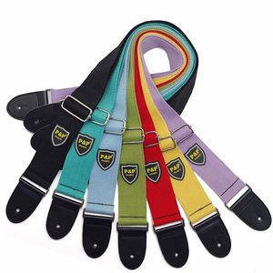Cinturones de guitarra lisos de Color puro de alta calidad OEM, correa de guitarra eléctrica acústica de algodón para accesorios musicales - Product Image 2