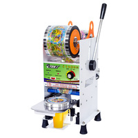 Équipement de restauration commerciale, machine à sceller automatique électrique pour gobelets en plastique, 90/95 mm, pour boissons au café, bubble tea