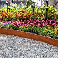 Bordure de jardin extérieure en acier Corten résistant aux intempéries, bordure de lit de fleurs en métal robuste pour la décoration paysagère