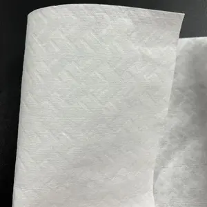 Berat kustom 75gsm 50gsm bahan baku tisu yang dapat dibuang 50% viscose 50% bubur kayu spunlace kain nonwoven yang dapat dibuang