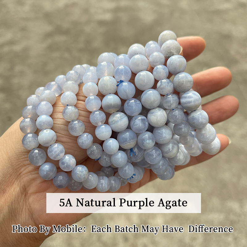 5A Natural Purple Agate Bracelet
