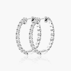 Modern 925 Sterling Silver Gold Plated Moissanite Hoop <b>Earrings</b> Classic Luxury <b>Fine</b> Jewelry Brilliant Cut Elegant Women - Product Image 3