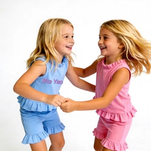 Set di Abbigliamento Primaverile per Bambina, Top Senza Maniche con Fiocco sul Retro e Leggings a Righe, Outfit Estivo in Cotone per Neonata - Product Image 6