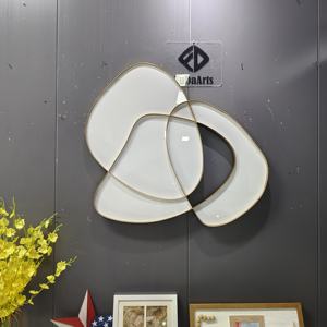 Décoration murale en métal doré de haute qualité, personnalisable, 100x91 cm, salon, <span class=keywords><strong>maison</strong></span>, art de luxe, décoration intérieure, dropshipping DDP - Product Image 6