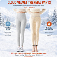Leggings personnalisés pour femmes doublés de polaire, pantalons thermiques taille haute, leggings extensibles doux et chauds pour l'hiver par temps froid