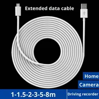 Câble de charge USB-A vers Micro USB en PVC blanc et noir OD 3.3 2A pour téléphones de voiture, appareils photo, ordinateurs, écouteurs avec transfert de données