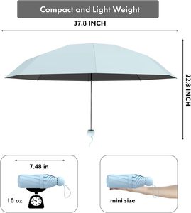Parapluie anti-UV pliable manuel de haute qualité pour femme, mini parapluie de poche compact, vente en gros, offre spéciale - Product Image 2