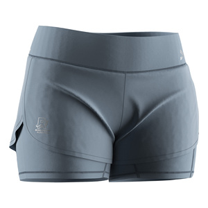 Shorts Deportivos de Doble Capa para Mujer con Bolsillos y Orificios Laterales Transpirables con Láser para Maratón - Product Image 3