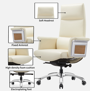 Poltrona Ergonomica Tradizionale in Vera Pelle, Regolabile in <span class=keywords><strong>Altezza</strong></span> e Reclinabile, per Casa, Soggiorno e Officina - Product Image 6