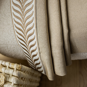 2022 nuovo stile personalizzato jacquard tenda pronta con macramè per soggiorno camera da letto - Product Image 3