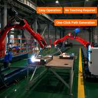 Bras robotisé à haute stabilité, double rail au sol, robot de soudage à sept axes pour grandes pièces longues, soudage automatique des métaux