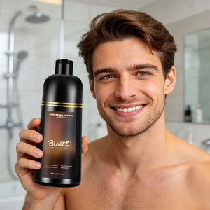 Fórmula de Crema Herbal 100% Natural 4 en 1, <span class=keywords><strong>Champú</strong></span> para el Cabello Semipermanente Negro Marrón Oscuro con Ginseng, Tinte Rápido en 10 Minutos para Reparación - Product Image 6