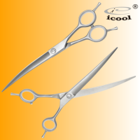 Tijeras Curvas Profesionales de Acero de Alta Calidad de 7 y 7.5 Pulgadas para Peluquería Canina y Felina