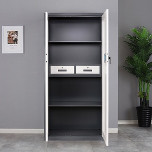 Modern Design 2-Door Swing Office Furniture Wooden Home Desk with File Drawer Metal Filing <b>Cabinet</b> <b>Storage</b> Steel File <b>Cabinets</b> - Product Image 3