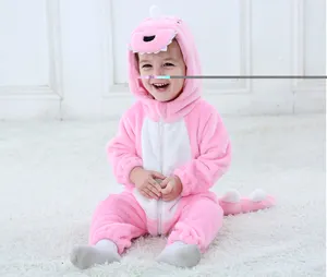 Baby Kawaii Kigurumi Kleidung Kleinkind Dinosaurier Strampler Neugeborenes Onesie Tierkostüm Kapuzen-Jumpsuit