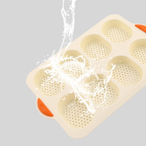 Poêle à baguette antiadhésive en silicone avec 8 perforations <span class=keywords><strong>de</strong></span> gouttière <span class=keywords><strong>Pain</strong></span> français <span class=keywords><strong>Jambon</strong></span> Burger Buns <span class=keywords><strong>Sandwich</strong></span> Rolls-Plats et casseroles <span class=keywords><strong>de</strong></span> cuisson - Product Image 5