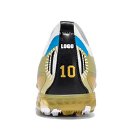 Chaussures de football synthétiques de haute qualité personnalisées en or Messi, pour terrain synthétique, design personnalisé, hommes, été, semelle extérieure en TPU