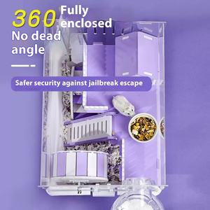 Oso dorado Extra <span class=keywords><strong>grande</strong></span> <span class=keywords><strong>de</strong></span> dos niveles Castillo <span class=keywords><strong>de</strong></span> hámster Caja <span class=keywords><strong>de</strong></span> alimentación <span class=keywords><strong>de</strong></span> acrílico transparente <span class=keywords><strong>Jaula</strong></span> Para hámster <span class=keywords><strong>de</strong></span> doble capa - Product Image 2