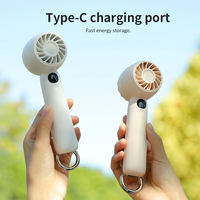IMYCOO Nouveauté Ventilateur Portable Rechargeable Mini Ventilateur de Poche 1200mAh Batterie USB en Plastique pour Extérieur et Maison