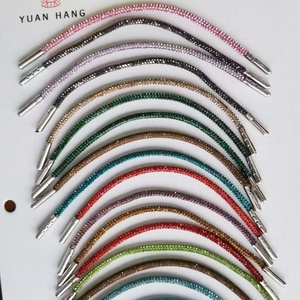 Nhà Máy Bán buôn khác nhau đầy màu sắc Bling kim cương dây thừng dây DIY <span class=keywords><strong>Rhinestone</strong></span> dây giày long lanh vẽ chuỗi trang trí dây giày - Product Image 2