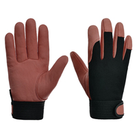 Gants mécaniques de protection des mains imprimés en os en cuir synthétique Sécurité des mécaniciens à doigts complets avec conception personnalisée