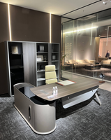 Meja Kantor Kayu Gaya Modern Mewah untuk Komputer, Meja Panel Sederhana untuk Bos dan Meja Bentuk L untuk Kantor
