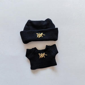 Traje de Punto de Primera a Tercera Generación para Ropa de Bebé, Caja Ciega de Juguetes de Dibujos Animados Labubu Macaron de 17 cm, Fiesta Sentada para Muñecas - Product Image 4