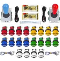 Aismartlink Arcade Zero Delay Kit Encodeur USB 2 joueurs pour PC Raspberry Pi Push Button 8-Way Joystick Coin Game Box