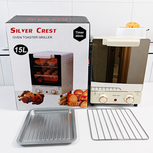 Forno Elettrico Multifunzione da 750W 15L <span class=keywords><strong>in</strong></span> Acciaio Inossidabile per <span class=keywords><strong>Pizza</strong></span> e Friggitrice ad Aria, per Uso Domestico - Product Image 2